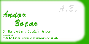 andor botar business card